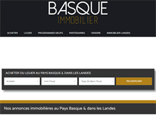 Tablet Screenshot of basque-immobilier.com